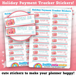 16 Cute Holiday/Vacation Payment Tracker Planner Stickers