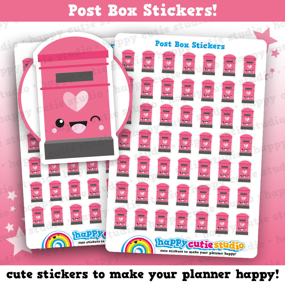 49 Cute Post Box/Postbox/Mail/Happy Mail Planner Stickers