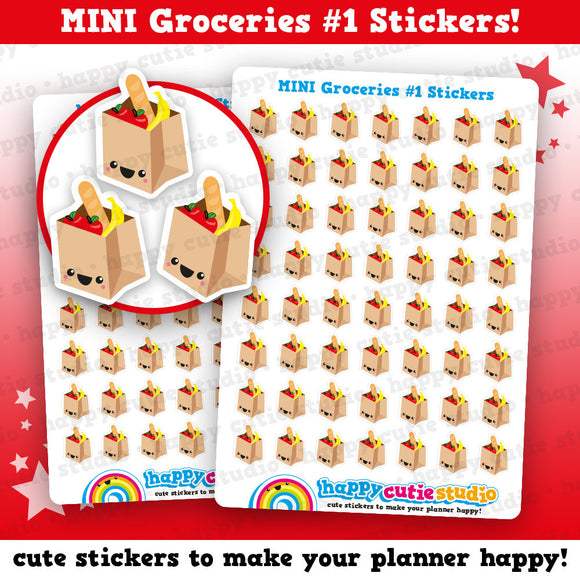 56 Cute MINI Groceries #1/Shopping Planner Stickers