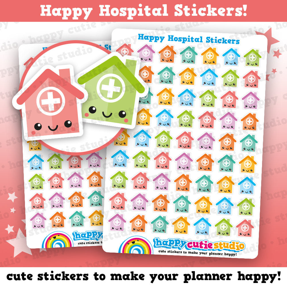 63 Cute Happy Hospital Planner Stickers