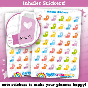 42 Cute Inhaler/Asthma/Reliever Inhaler Planner Stickers