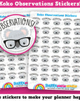 35 Cute Koko the Koala Observations/Glasses Planner Stickers