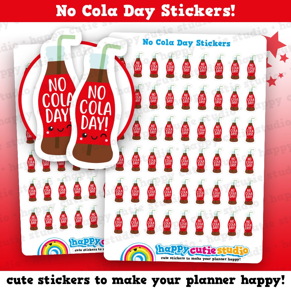 54 Cute No Cola Day/Coca Cola/Soda/Pop Planner Stickers