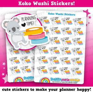 24 Cute Koko the Koala Washi Planner Stickers