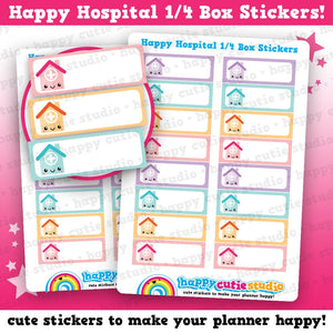 16 Cute Happy Hospital Quarter Box/Treatment/Medical Planner Stickers