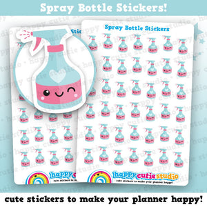 42 Cute Clean Up / Chores / Spray Bottle Planner Stickers