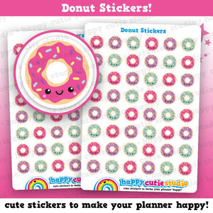 48 Cute Donut / Doughnut Planner Stickers