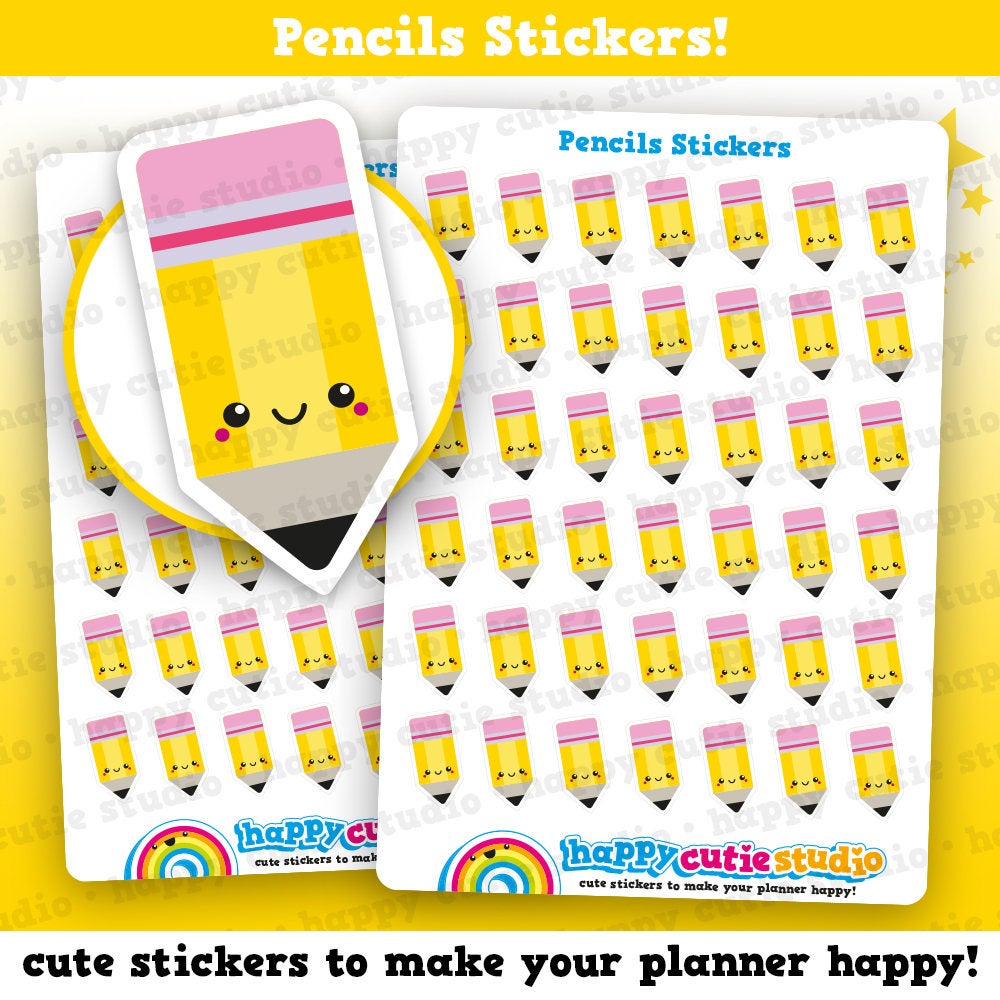 42 Cute Pencil Planner Stickers