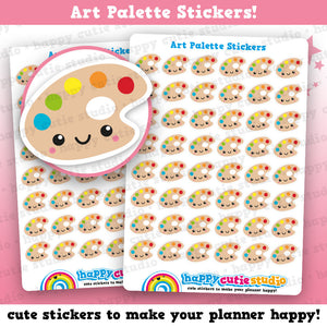 48 Cute Art Palette/Artist/Art/Paint Planner Stickers