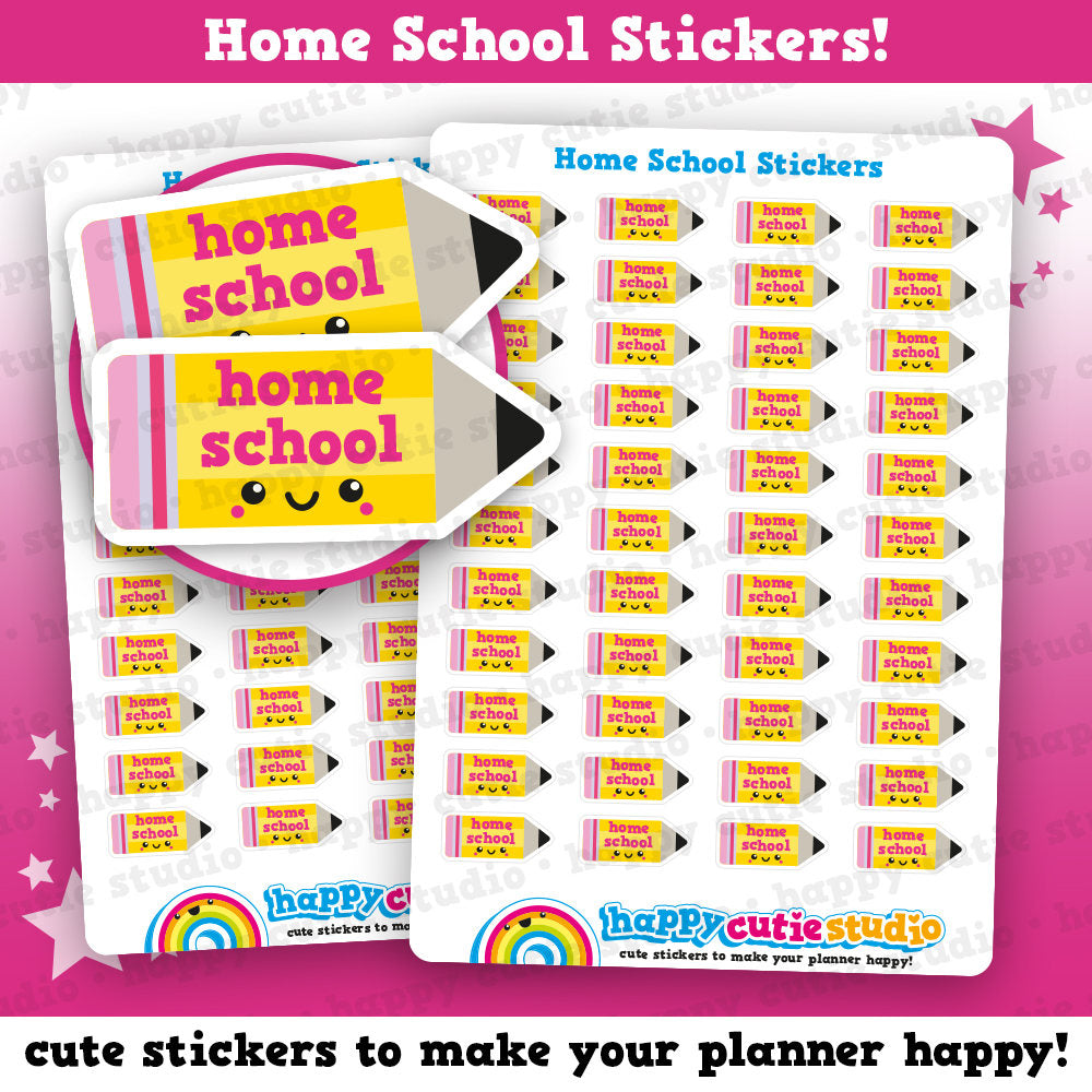 44 Cute Home School/Shomeschooling/Teacher/College/School Planner Stickers