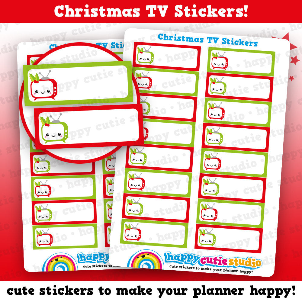 16 Cute Christmas TV/Cinema/Film Planner Stickers