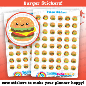 48 Cute Burger/Fast Food Planner Stickers