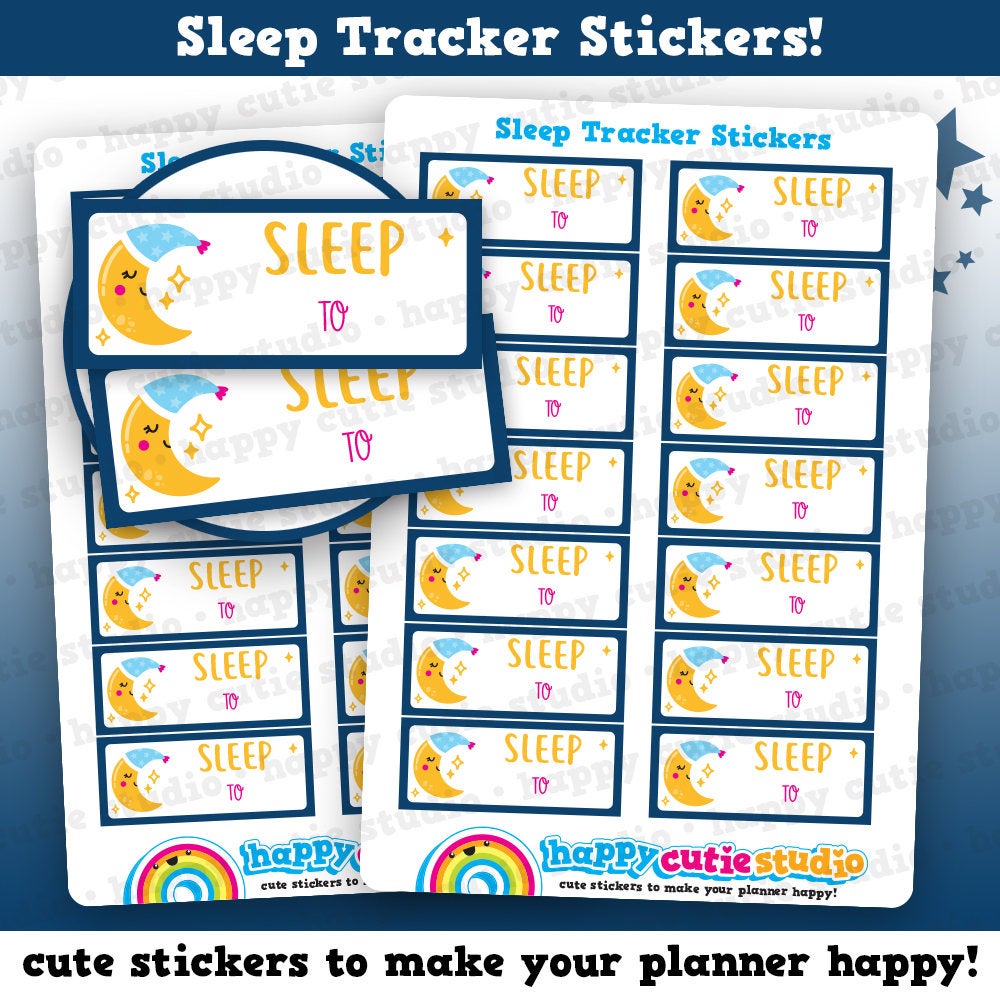 14 Cute Sleep Tracker Planner Stickers