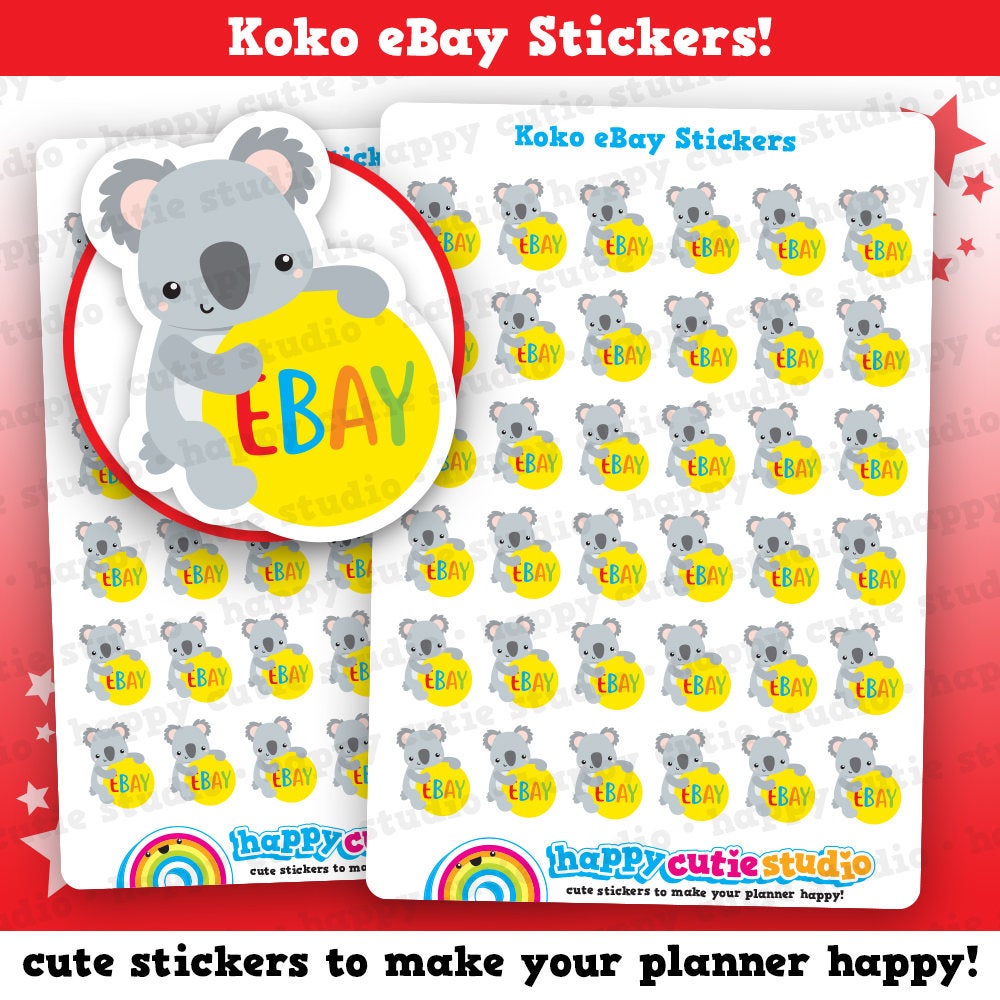 36 Cute Koko the Koala eBay Planner Stickers