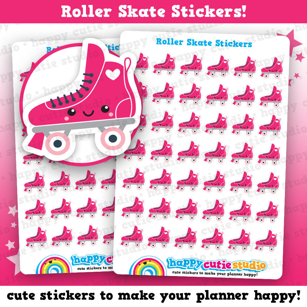 42 Cute Roller Skate/Roller Blade/Skates Planner Stickers