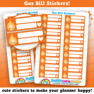 18 Cute Gas Bill/Pay Bill Reminder Planner Stickers