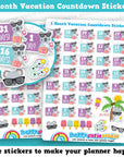 37 Cute Holiday/Vacation/Monthly Countdown Planner Stickers