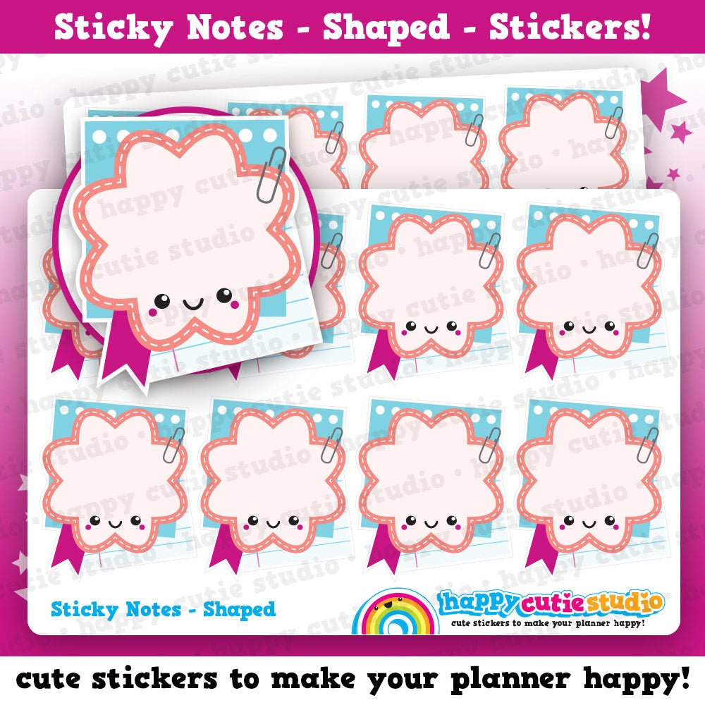 8 Cute Sticky Notes - Shaped/Functional/Practical Planner Stickers