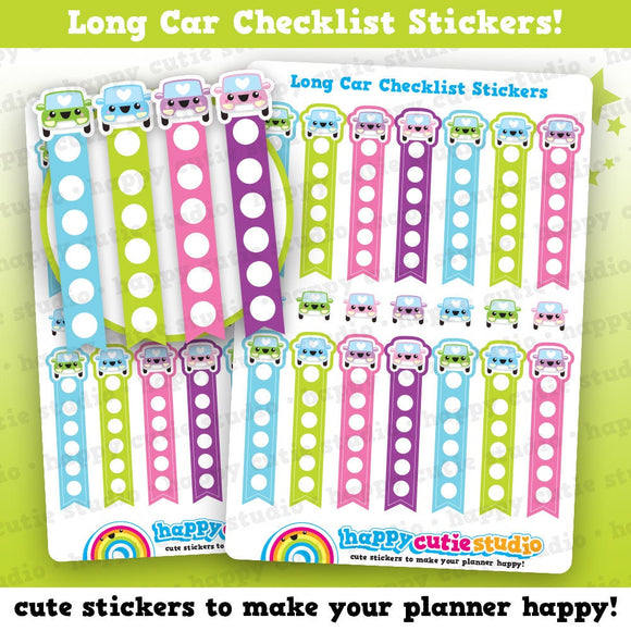 14 Cute Car Checklist Planner Stickers