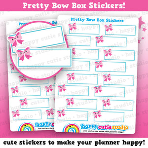 16 Cute Pretty Bow Quarter Box Planner Stickers