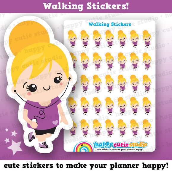 35 Cute Walking/Exercise Girl Planner Stickers