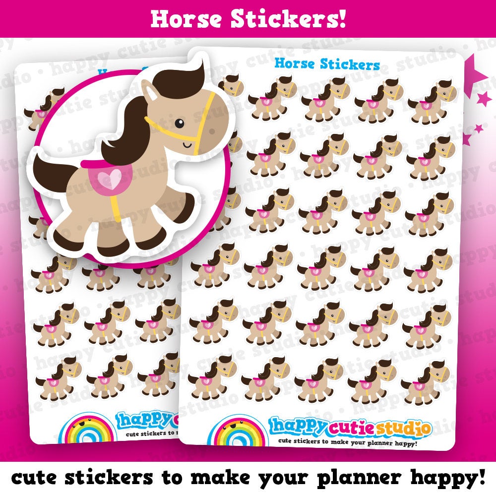30 Cute Horse/Riding/Pony/Pet Planner Stickers