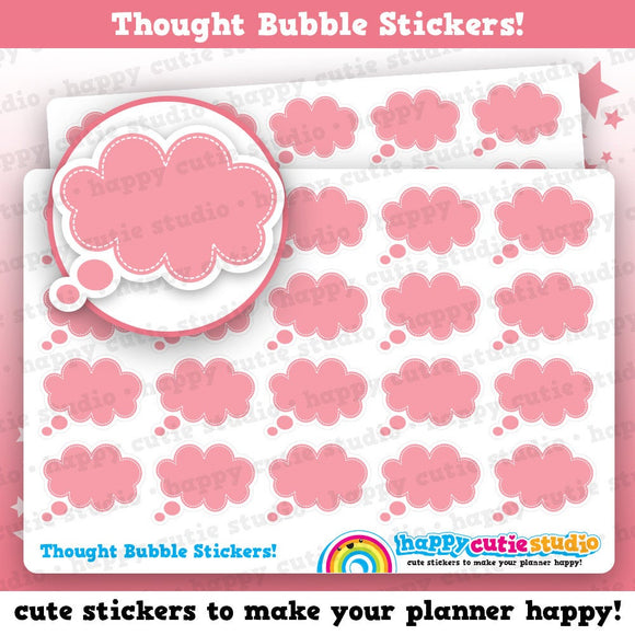 20 Cute Thought Bubble/Functional/Practical Planner Stickers