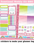 Functional Personal Size Weekly Kit 0201 Planner Stickers/Kawaii/Cute Stickers