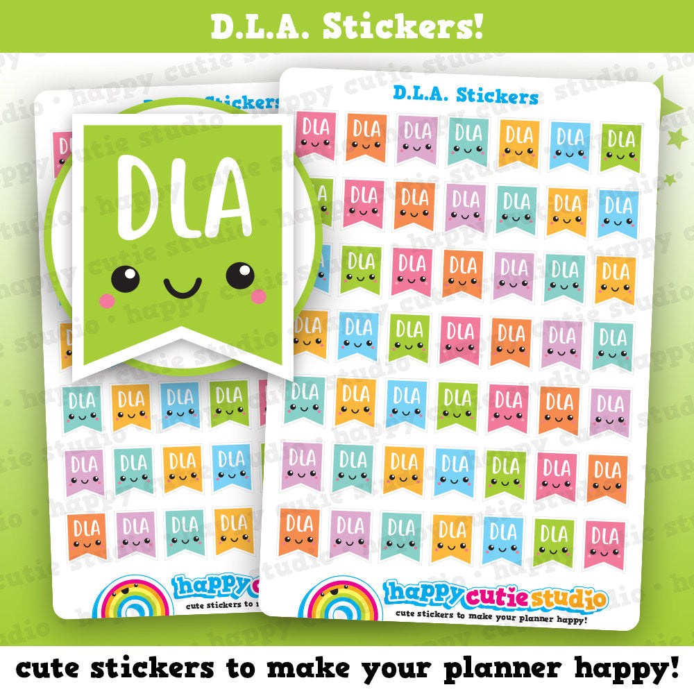49 Cute D.L.A. Flags/Disability Living Allowance/Planner Stickers