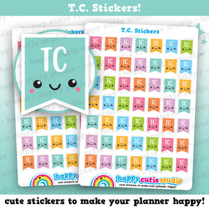 49 Cute T.C. Flags/Tax Credit/Planner Stickers