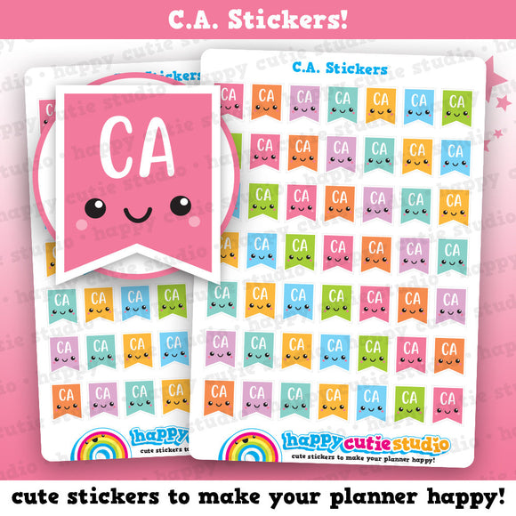 49 Cute C.A. Flags/Carer’s Allowance/Planner Stickers