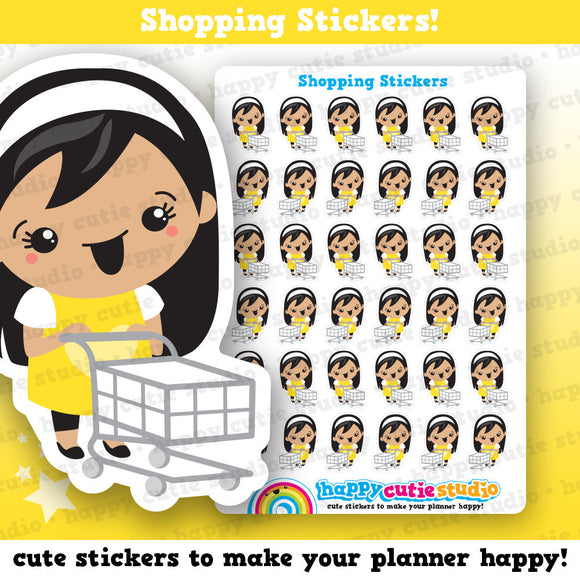 36 Cute Shopping/Groceries/Food/ Girl Planner Stickers