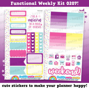 Functional Personal Size Weekly Kit 0207 Planner Stickers/Kawaii/Cute Stickers
