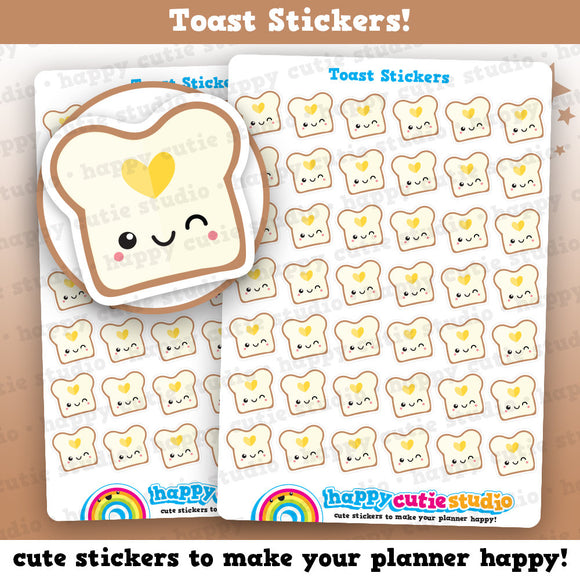42 Cute Toast/Breakfast Planner Stickers