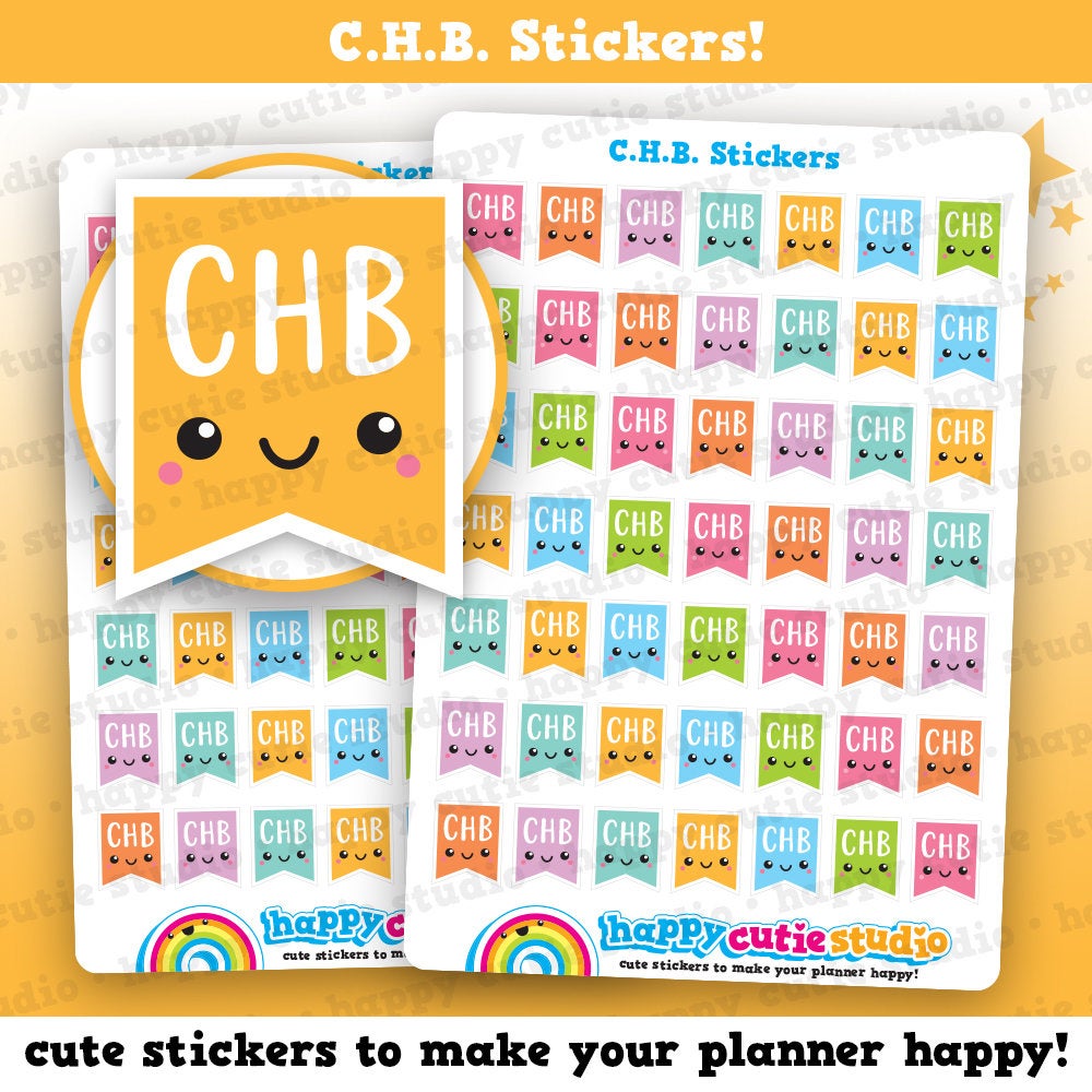 49 Cute C.H.B. Flags/Child Benefit/Planner Stickers