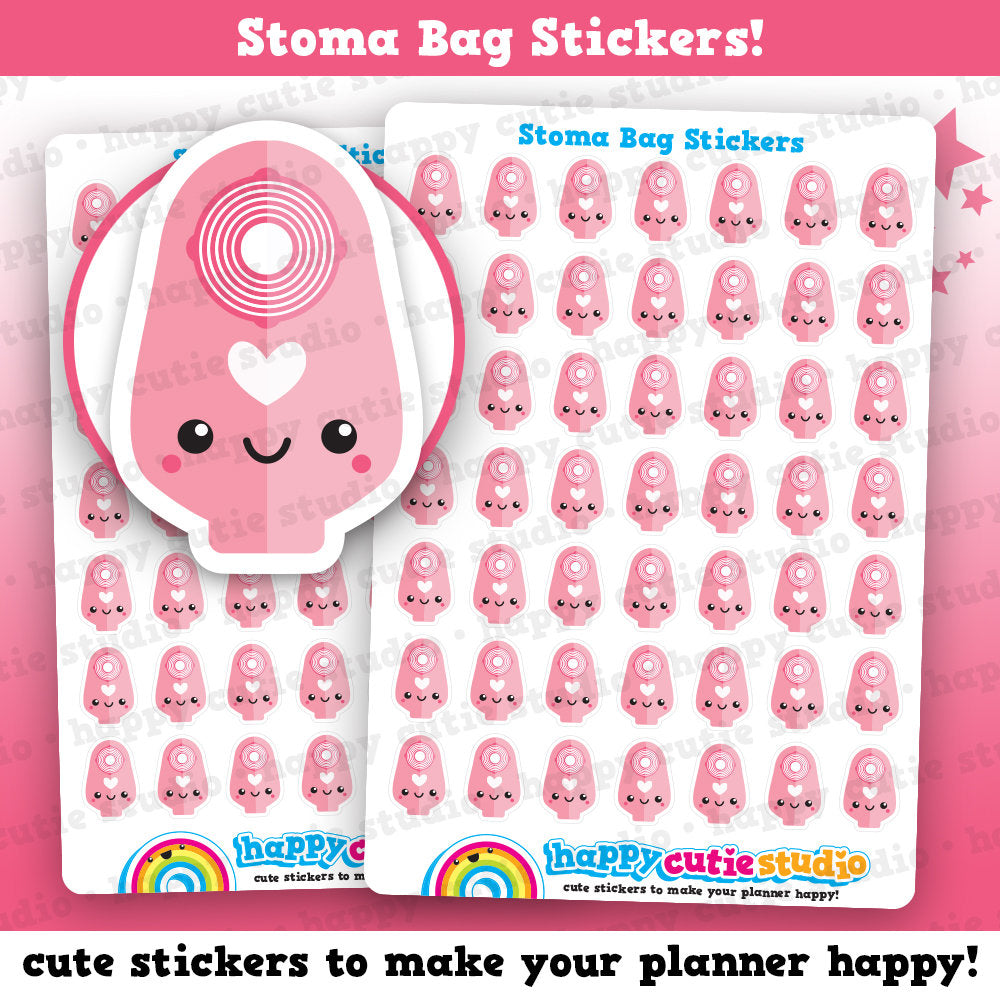 49 Cute Stoma/Colostomy Bag/Pouch/Medical/Health Planner Stickers