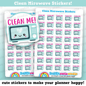 40 Cute Clean Microwave/Kitchen Planner Stickers