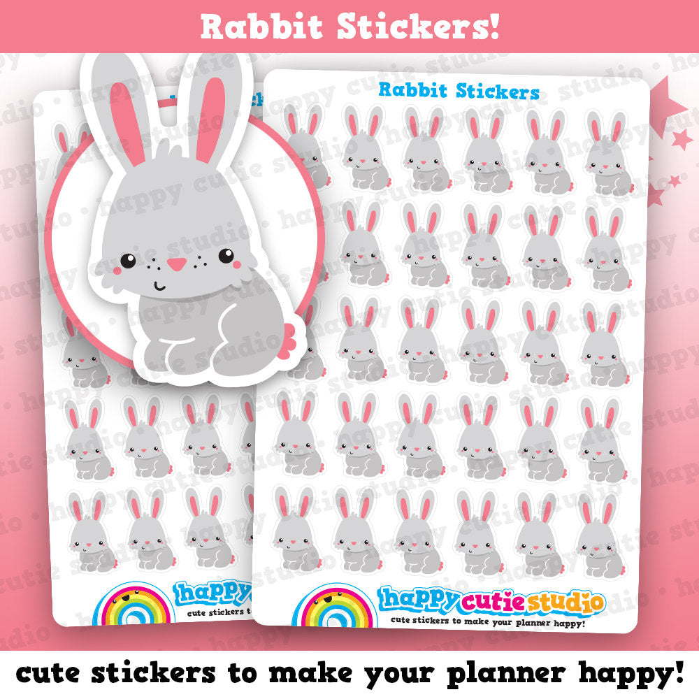 30 Cute Rabbit/Bunny/Pet Planner Stickers