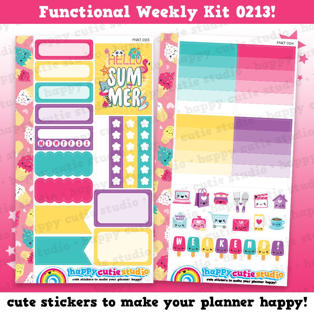 Functional Personal Size Weekly Kit 0213 Planner Stickers/Kawaii/Cute Sticker