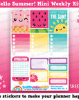 Hello Summer/Ice Cream/Tropical MINI Weekly Kit, Planner Stickers
