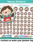 40 Cute Hooray/Happy/Celebrate/Birthday Girl Planner Stickers