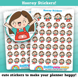 40 Cute Hooray/Happy/Celebrate/Birthday Girl Planner Stickers