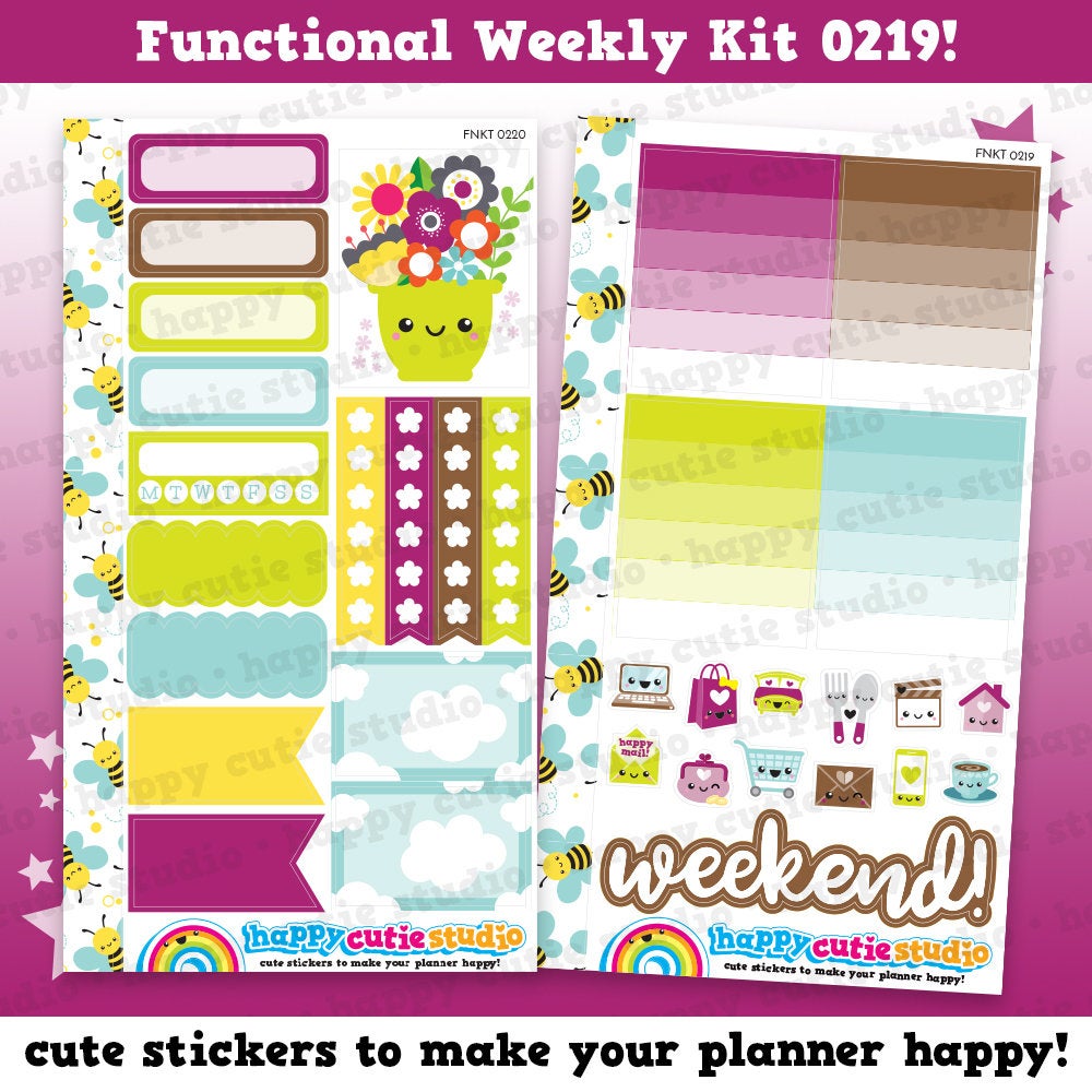 Functional Personal Size Weekly Kit 0219 Planner Stickers/Panda/Kawaii/Cute Stickers