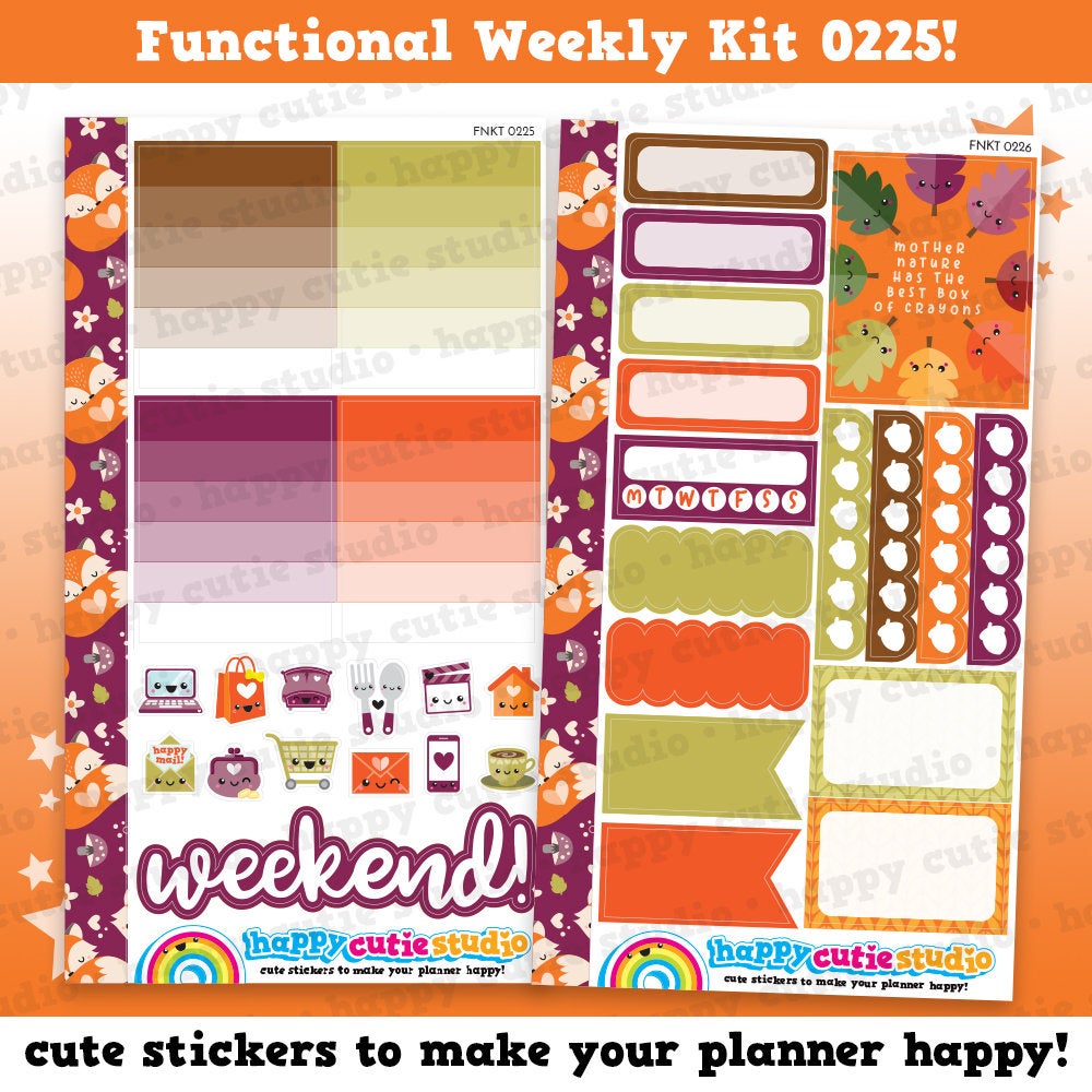 Functional Personal Size Weekly Kit 0225 Planner Stickers/Panda/Kawaii/Cute Stickers