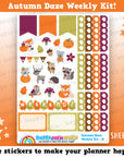 Autumn Daze/Autumn/Fall Weekly Kit, Planner Stickers