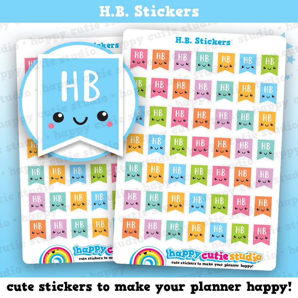 49 Cute H.B. Flags/Housing Benefit/Planner Stickers