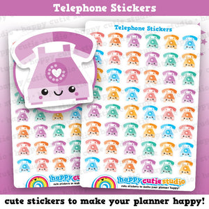 48 Cute Telephone/Phone Planner Stickers