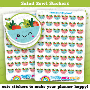 54 Cute Salad Bowl/Healthy Eating/Diet Planner Stickers