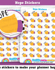 39 Cute Nope/Not Today Girl Planner Stickers