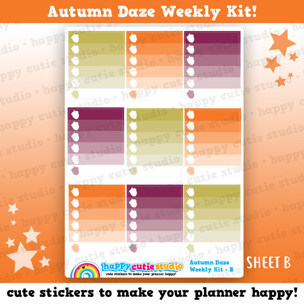 Autumn Daze/Autumn/Fall Weekly Kit, Planner Stickers